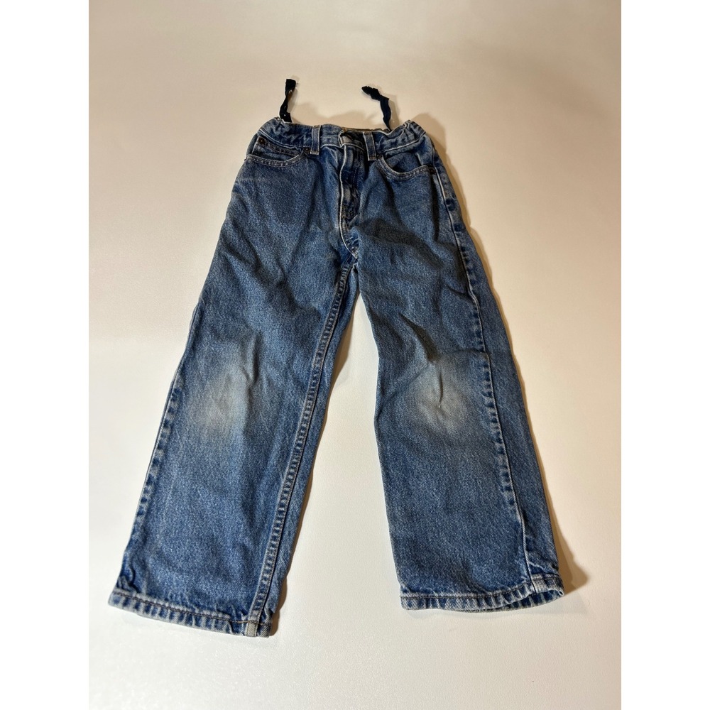 Old Navy Regular Jeans Boys 6 Regular Blue Good Adjustable Waist Straight Leg
